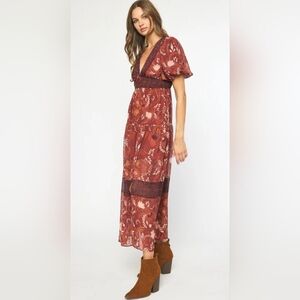 Entro Floral Nomadic Maxi Dress M
